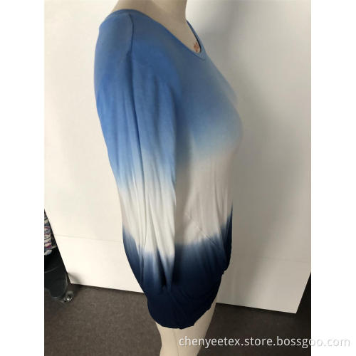 Gradient short sleeve top